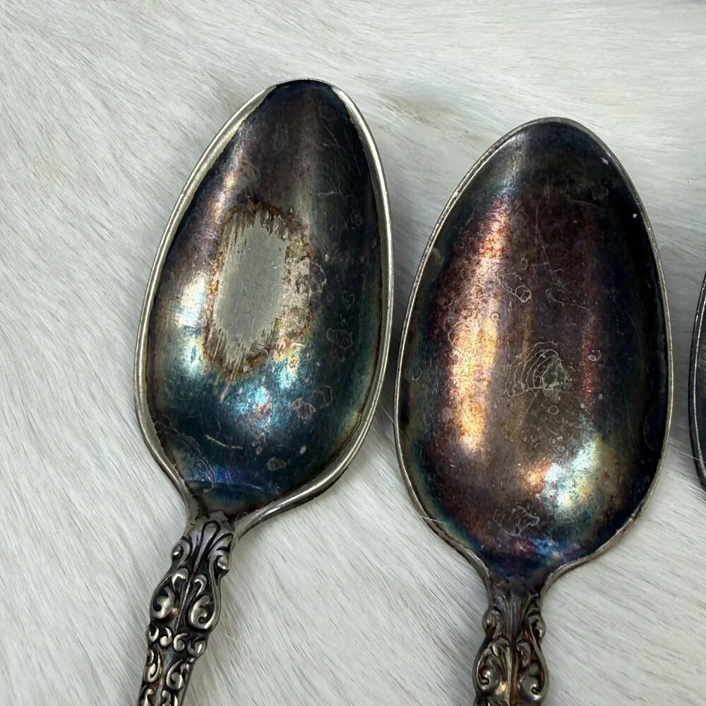 Set of Four 1847 Rogers Bros. Silver-Plated Teaspoons